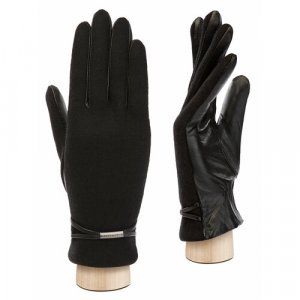 Перчатки , размер 7.5, черный ELEGANZZA. Цвет: черный/black