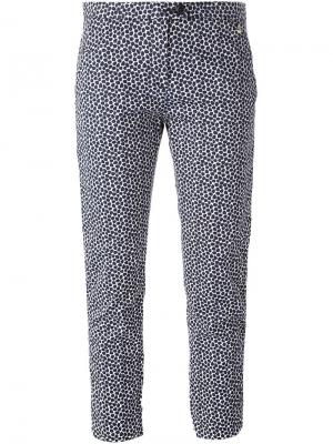Укороченные брюки с принтом Woolrich. Цвет: синий