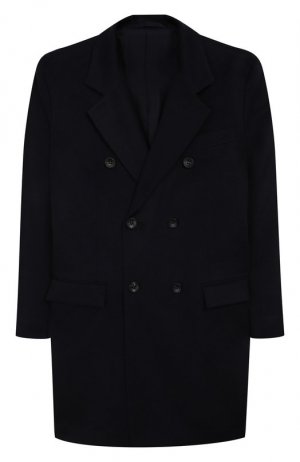 Двубортное пальто из кашемира Kiton. Цвет: чёрный