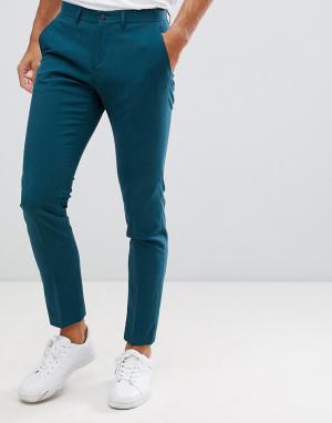 Облегающие сине-зеленые брюки -Зеленый Lindbergh