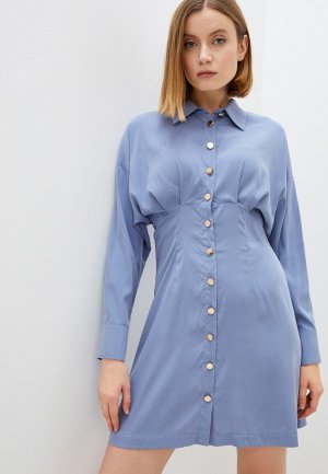 Платье Sisley. Цвет: голубой