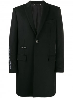 Пальто с вышивкой 20th Anniversary Philipp Plein. Цвет: черный