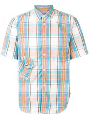 Клетчатая рубашка с короткими рукавами Junya Watanabe Comme des Garçons Pre-Owned. Цвет: синий
