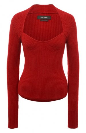 Пуловер из шерсти и кашемира Isabel Marant. Цвет: бордовый