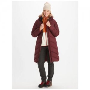 Пальто женское пуховое Wms Montreaux Coat, Port Royal, XS Marmot. Цвет: бордовый/красный