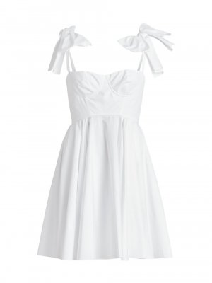 Платье с открытыми плечами и оборками , белый Giambattista Valli