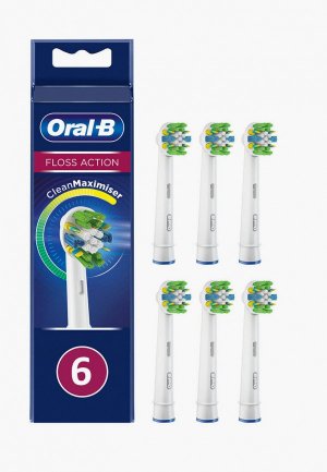 Комплект насадок для зубной щетки Oral B FlossAction EB25RB-6 (6 шт.). Цвет: белый