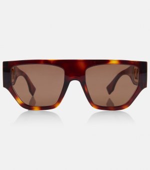 Солнцезащитные очки o'lock с линией бровей , коричневый Fendi