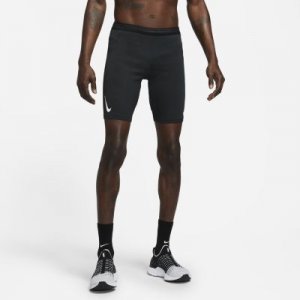 Мужские беговые тайтсы длиной 1/2 AeroSwift - Черный Nike