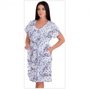 Халат , размер 54, белый Lika Dress. Цвет: белый