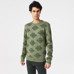 Свитеры Мужской свитер Regular fit Lacoste. Цвет: зелёный