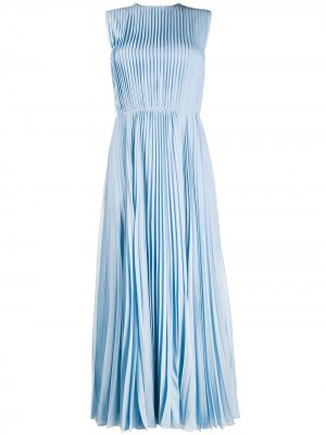 Длинное плиссированное платье Emilio Pucci. Цвет: синий