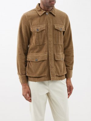 Вельветовая полевая куртка jude с карманами и клапанами, бежевый Hartford