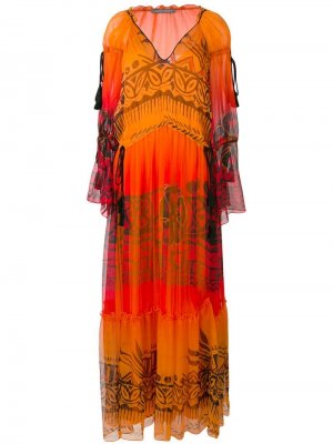 Длинное платье с кисточками Alberta Ferretti