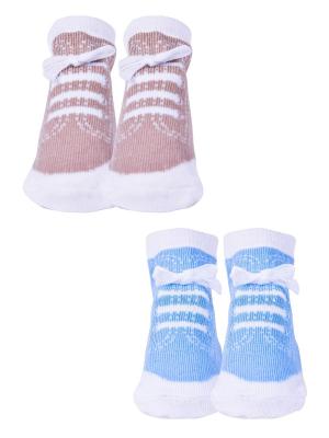 Носки, 2 пары Malerba. Цвет: голубой, бежевый