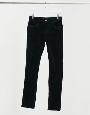 Черные зауженные вельветовые брюки Era-Черный JDY