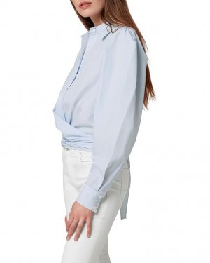 Рубашка Wrap Poplin Button-Up Shirt, цвет Striped Bleached Hudson Jeans