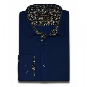 Рубашка , размер 38(176-182), синий Maestro. Цвет: синий/темно-синий