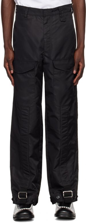Черные брюки с ремешками на завязках Simone Rocha