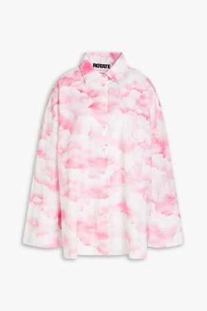 Рубашка Lipy оверсайз из хлопкового поплина, окрашенного в тай-дай ROTATE BIRGER CHRISTENSEN, розовый Christensen