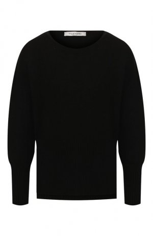 Пуловер из смеси шерсти и кашемира Valentino. Цвет: чёрный