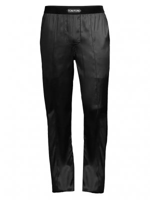 Пижамные брюки из эластичного шелка , черный Tom Ford