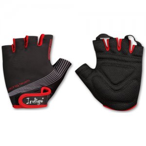 Перчатки , размер XL, черный, красный Indigo. Цвет: красный/черный