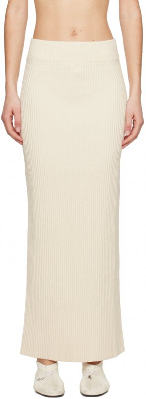 Кремового цвета Макси-юбка со вентилируемой фурнитурой Toteme Totême