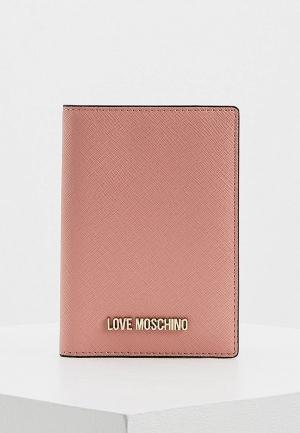 Обложка для паспорта Love Moschino. Цвет: розовый