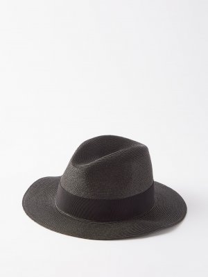 Шляпа-федора из искусственной рафии , черный Gucci