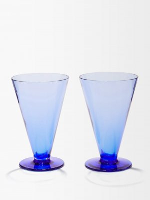 Набор из двух бокалов для вина ария. , синий Emporio Sirenuse