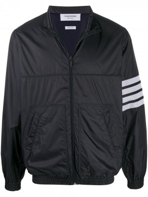 Куртка на молнии с полосками 4-Bar Thom Browne. Цвет: синий
