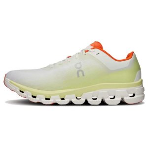 ON Cloudflow 4 White Hay Men Sneakers Yellow 3MD30101018 Running