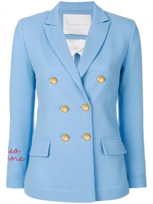 Двубортный пиджак Giada Benincasa. Цвет: синий