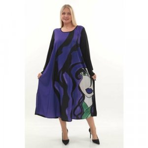 Платье , размер 4XL, фиолетовый Zedd Plus. Цвет: фиолетовый