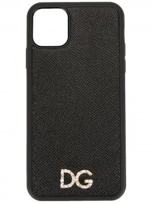 Чехол для iPhone 11 Pro Max с аппликацией Dolce & Gabbana. Цвет: черный