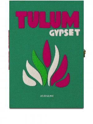 Клатч Tulum из коллаборации с Olympia Le-Tan Assouline. Цвет: зеленый