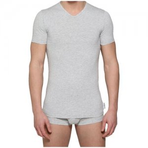 Футболка Essential - T-shirt V-Neck Grey Melange (комплект 2 шт.) / Серый Размер S Bikkembergs. Цвет: серый