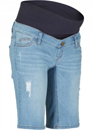 Бермуды джинсовые для беременных bonprix. Цвет: синий