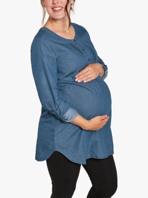 Джинсовая туника Roisin для беременных , синий Frugi