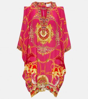 Шелковое мини-платье с принтом , разноцветный CAMILLA