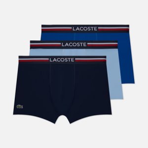 Комплект мужских трусов Underwear 3-Pack Iconic Three-Tone Waistband Lacoste. Цвет: комбинированный
