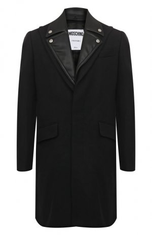 Шерстяное пальто Moschino. Цвет: чёрный