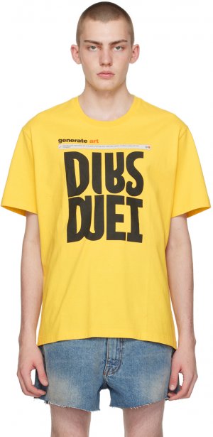 Желтая футболка, созданная искусственным интеллектом Doublet