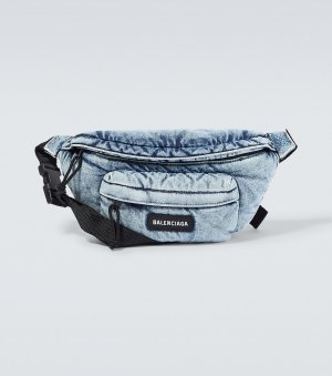 Джинсовая поясная сумка Explorer , синий Balenciaga
