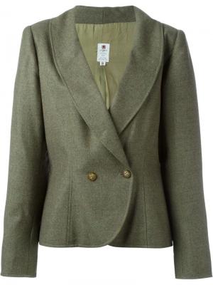 Пиджак с закругленным подолом Emanuel Ungaro Pre-Owned. Цвет: зеленый