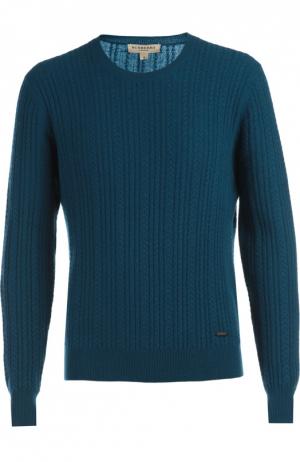 Вязаный пуловер Burberry. Цвет: синий
