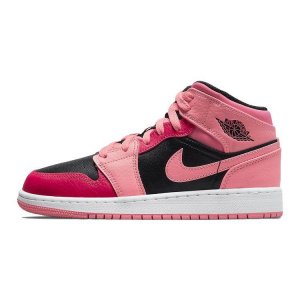 Детские кроссовки Air 1 Mid GS Coral Chalk Pink Rush-Pink Black 554725-662 Jordan