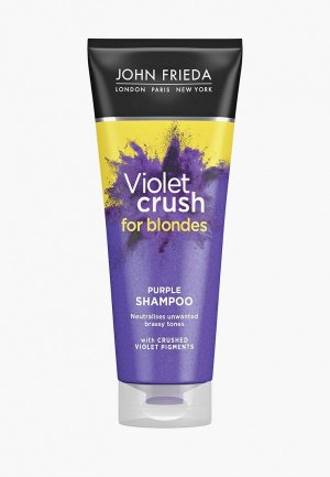 Шампунь John Frieda для нейтрализации желтизны светлых волос VIOLET CRUSH с фиолетовым пигментом, 250 мл. Цвет: прозрачный