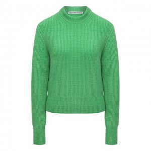 Шерстяной пуловер alexanderwang.t. Цвет: зелёный
